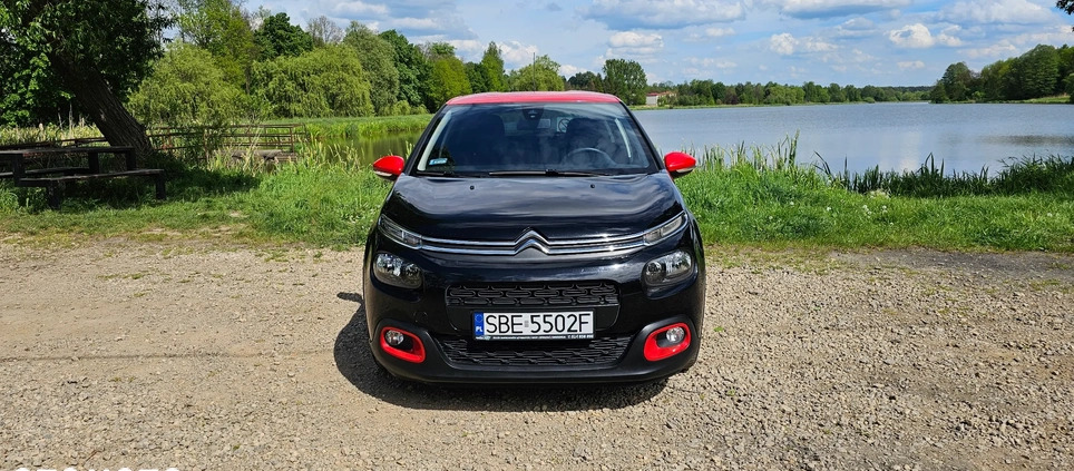 Citroen C3 cena 39900 przebieg: 77112, rok produkcji 2019 z Poręba małe 596